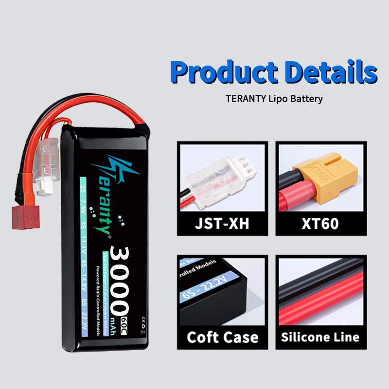 TERANTY 2S 3000mAh Lipo Batter - Drone Battery Lipo recension och pris