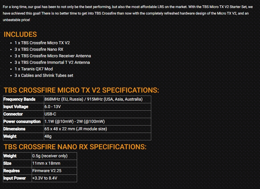 TBS CROSSFIRE MICRO TX V2 STAR - Tbs Fpv Crossfire recension och pris