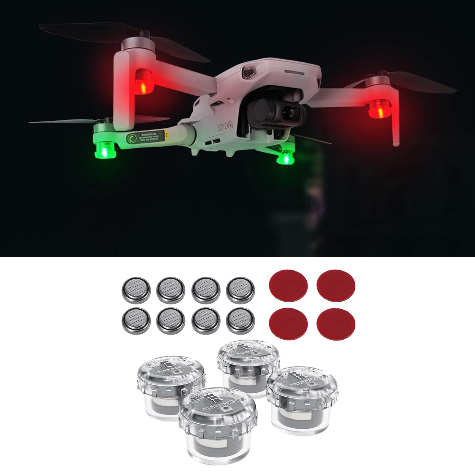 4x LED Night Flight Light Sign - Drone Battery Alarm recension och pris