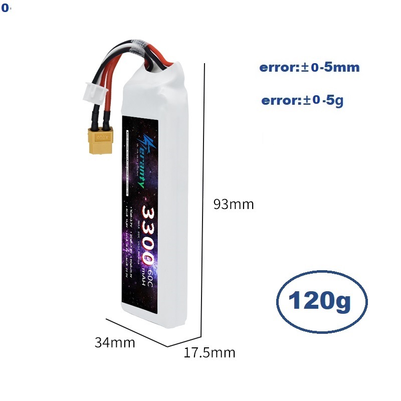 2S 7.4V LiPo Battery 3300mAh 6 - Drone Battery Connector recension och pris