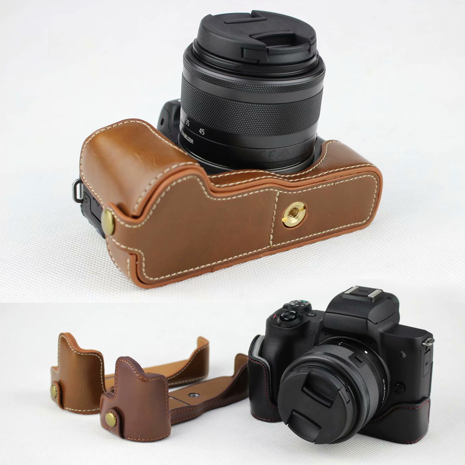 Leather Protect Half Case Grip - Canon Camera Eos M50 Mark Ii recension och pris